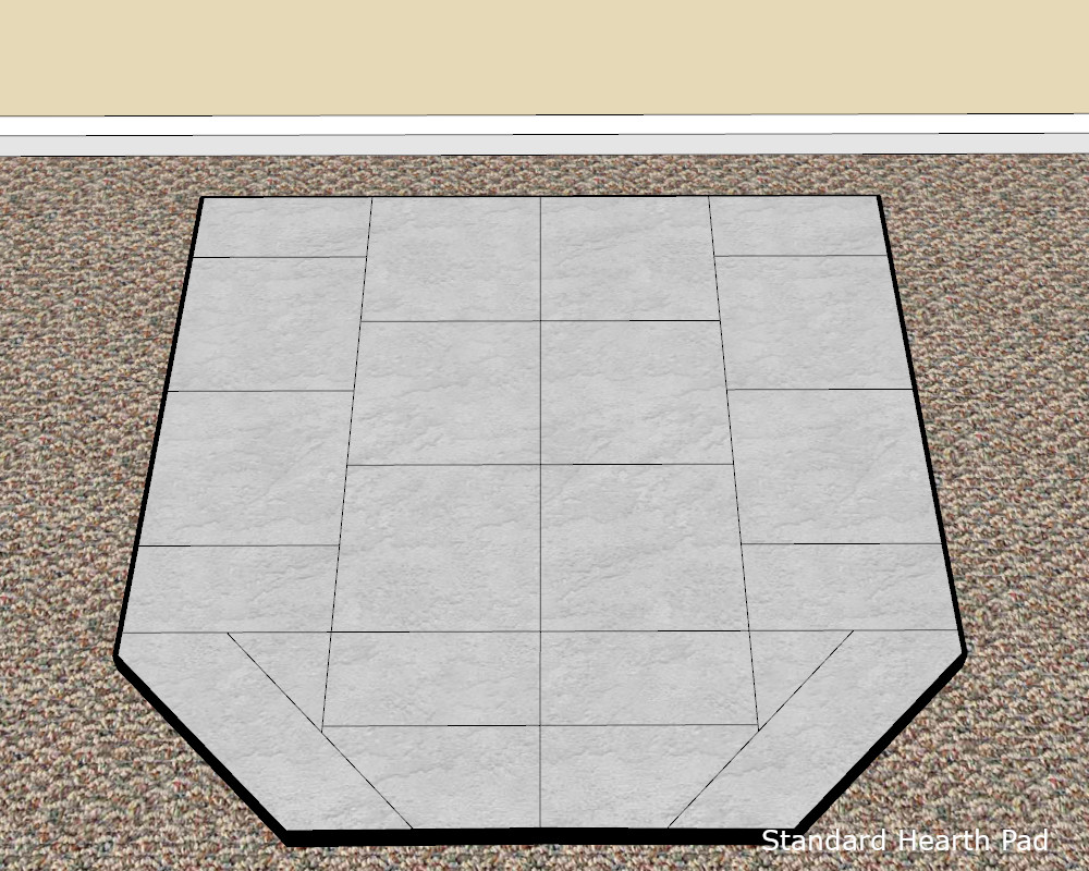 Diamond Hearths Standard Or Corner Hearth Pad Western Flagstone