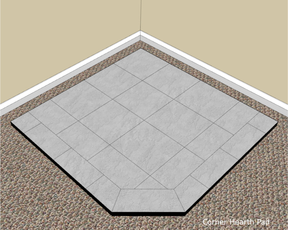 Diamond Hearths Standard Or Corner Hearth Pad Western Flagstone